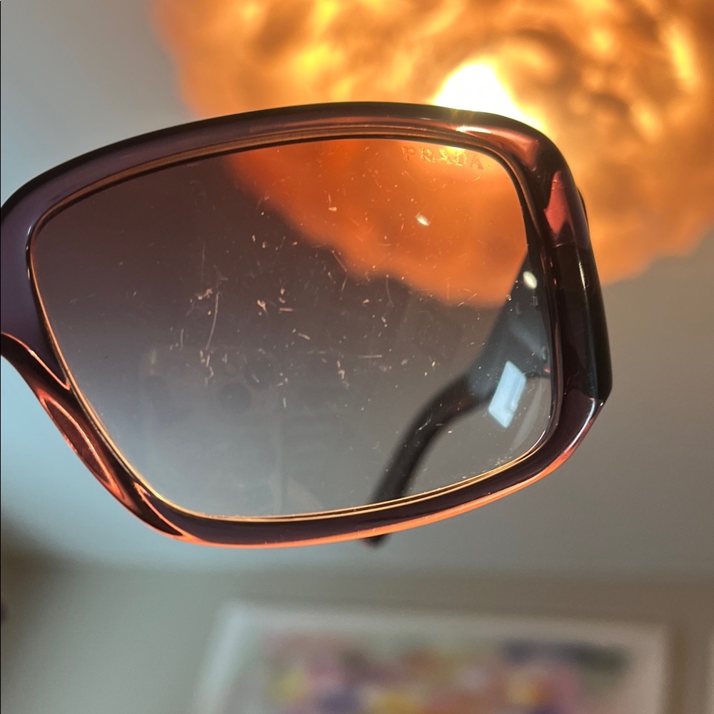 Prada Purple Gradient Rectangular Sunglasses - Picture 12 of 12